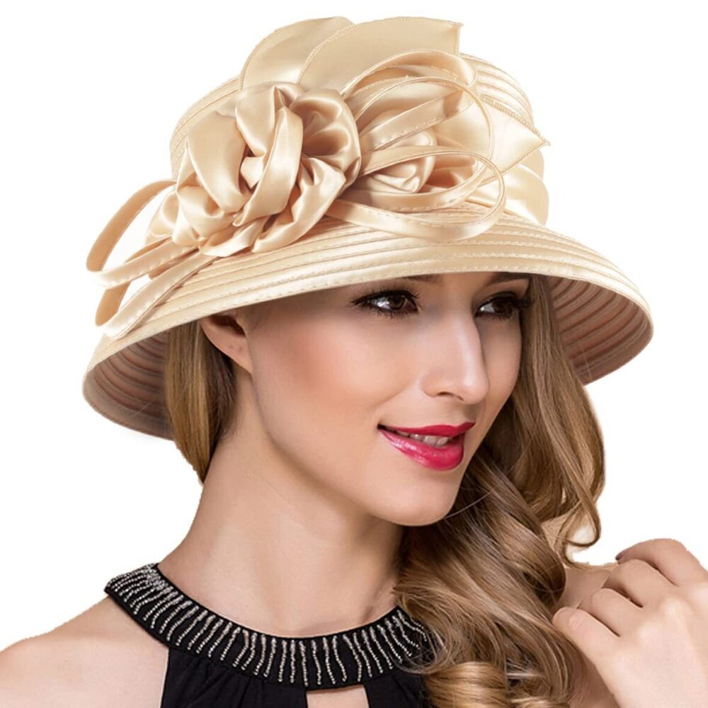 5258 Women Derby Church Dress Bucket Hat Fascinators Bridal Tea Party